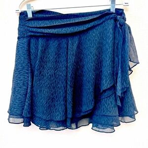 Aerie Black Wrap Mini Skirt